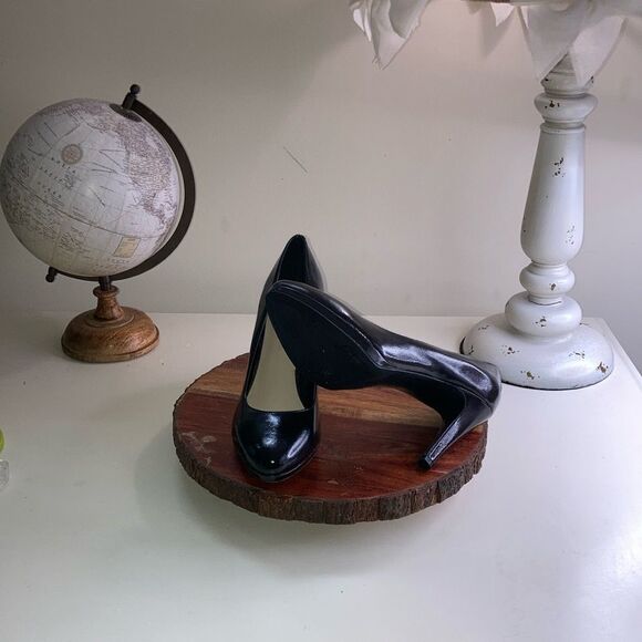 FRANCO SARTO 8.5 Black Preppy Platform Heels - Picture 1 of 10